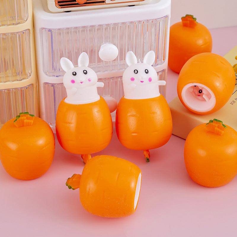 Stress Relief Carrot Rabbit Squeezing Toy Stress Relief Toy