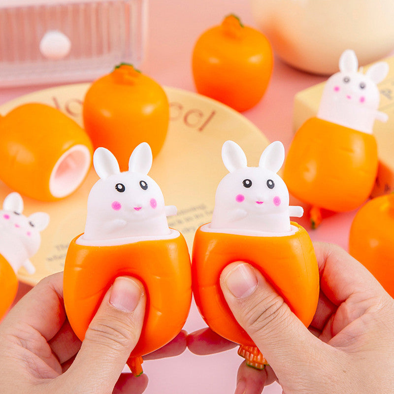 Stress Relief Carrot Rabbit Squeezing Toy Stress Relief Toy